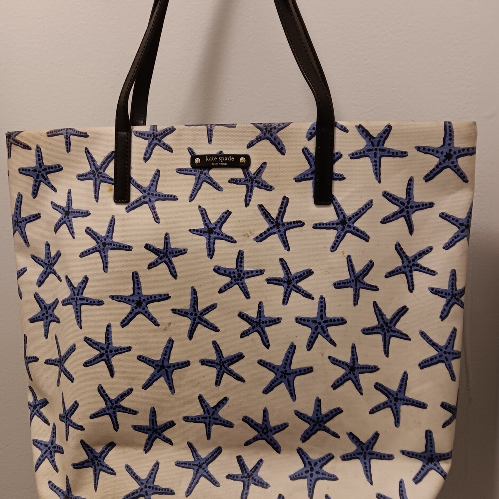 Kate Spade Blue Starfish Tote Bag